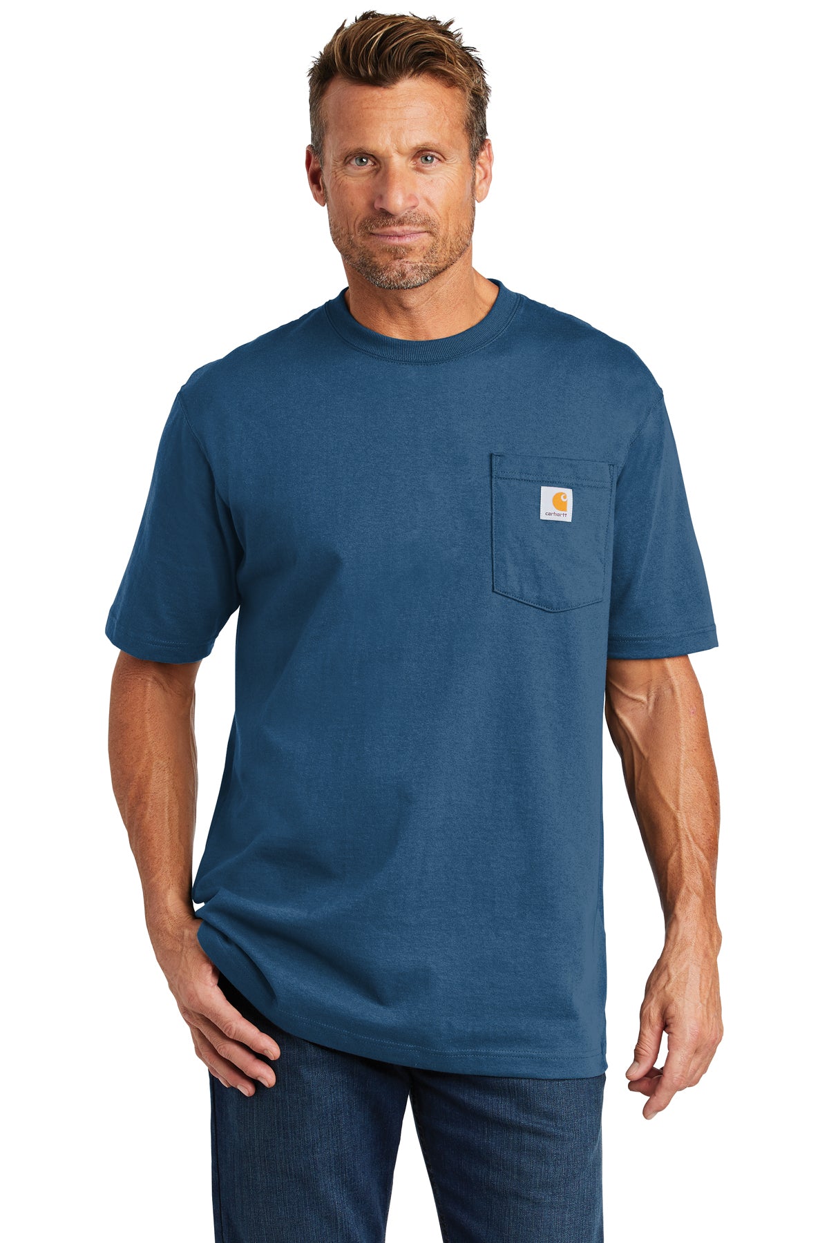 Carhartt K87 Workwear Pocket T-Shirt - Stream Blue