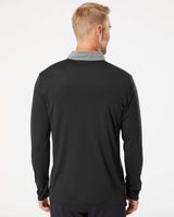 Adidas Men's Ultimate365 Heather Block Print Quarter-Zip Pullover A522