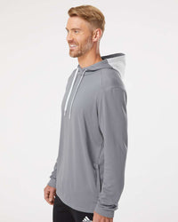 Adidas Men's Textured Mixed Media Midweight Hooded Sweatshirt A530