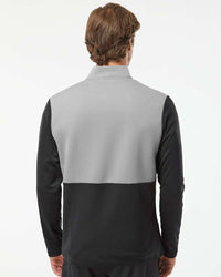 Adidas Men's Textured Mixed Media Quarter-Zip Pullover A532