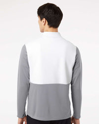 Adidas Men's Textured Mixed Media Quarter-Zip Pullover A532