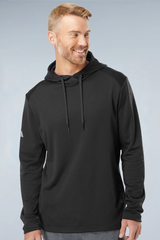 Adidas Men's Textured Mixed Media Midweight Hooded Sweatshirt A530