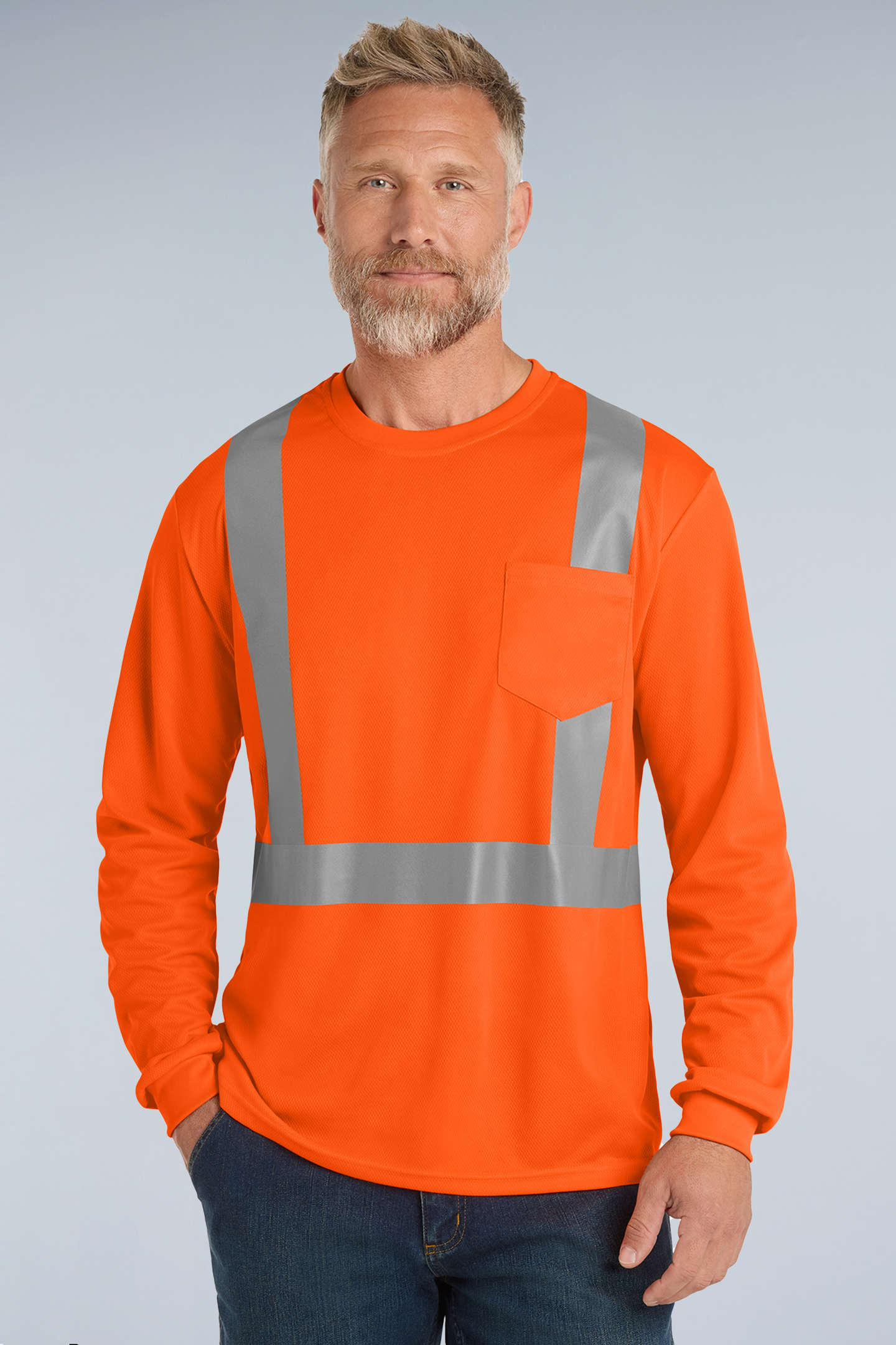 CornerStone® ANSI 107 Class 2 Mesh Long Sleeve Tee | CS201