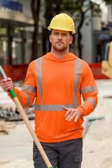 CornerStone® ANSI 107 Class 3 Long Sleeve Segmented Tape Hooded Tee | CS208