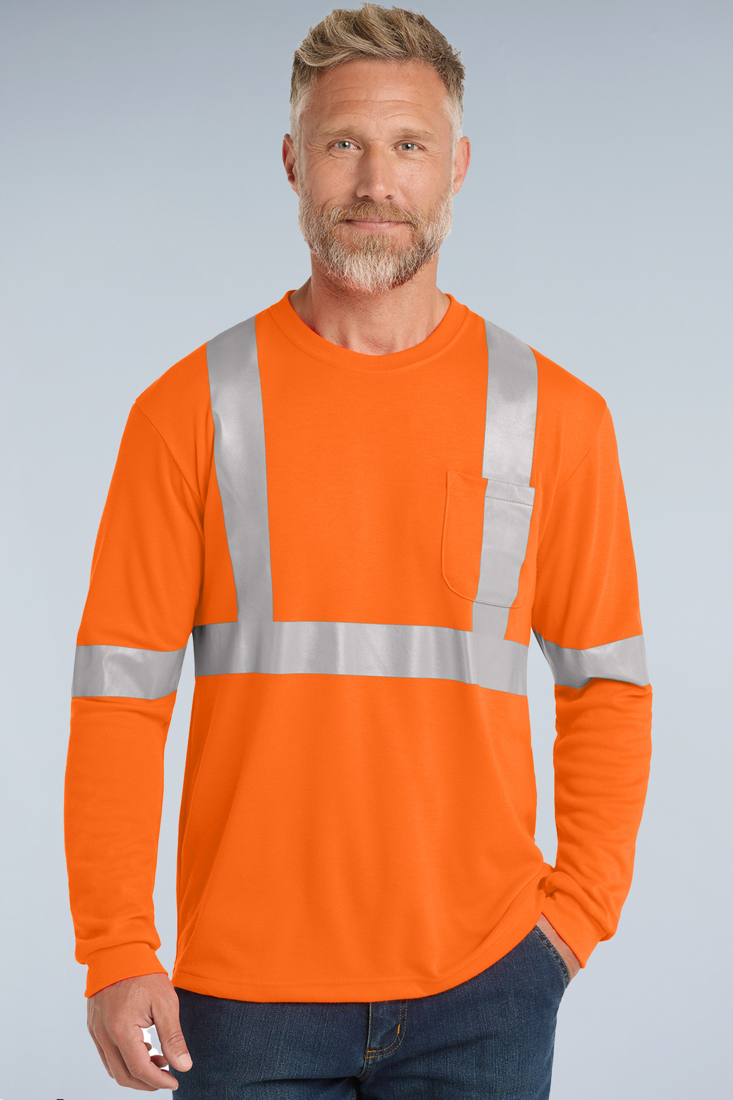 CornerStone® ANSI 107 Class 2 Long Sleeve Safety T-Shirt | CS401LS