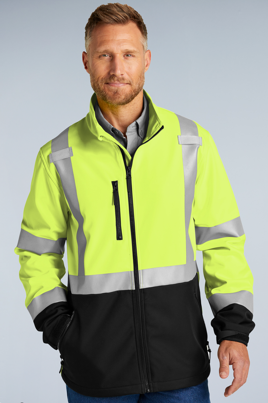 Class 3 Shell CornerStone® ANSI 107 Class 3 Soft Shell Jacket | CSJ503 | Custom ...