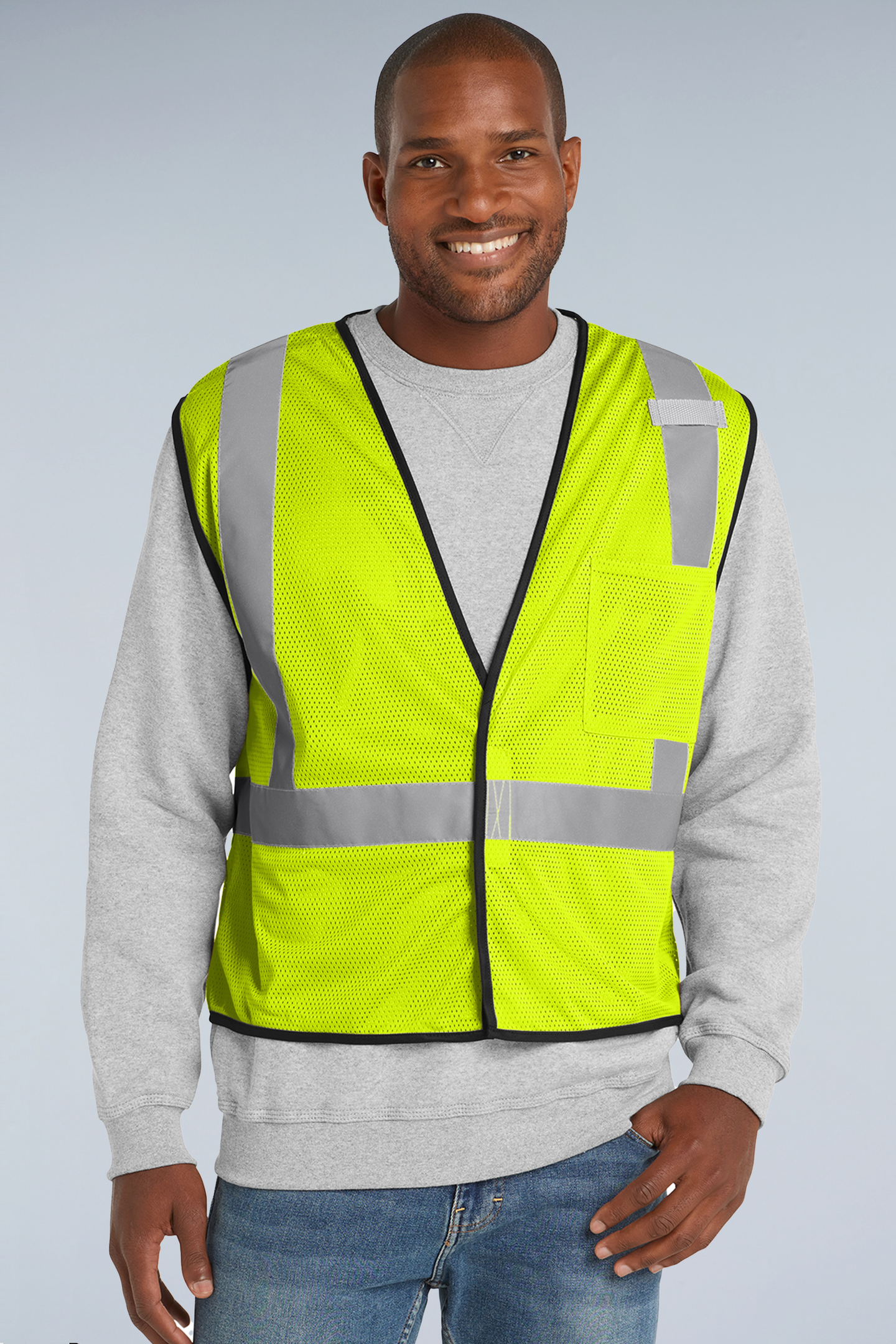 CornerStone ® ANSI 107 Class 2 Economy Mesh One-Pocket Vest | CSV100 - The Lemon Print & Design Studio 
