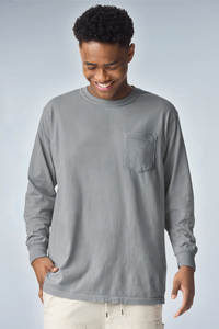 Unisex Garment-Dyed Heavyweight Long Sleeve Pocket T-Shirt