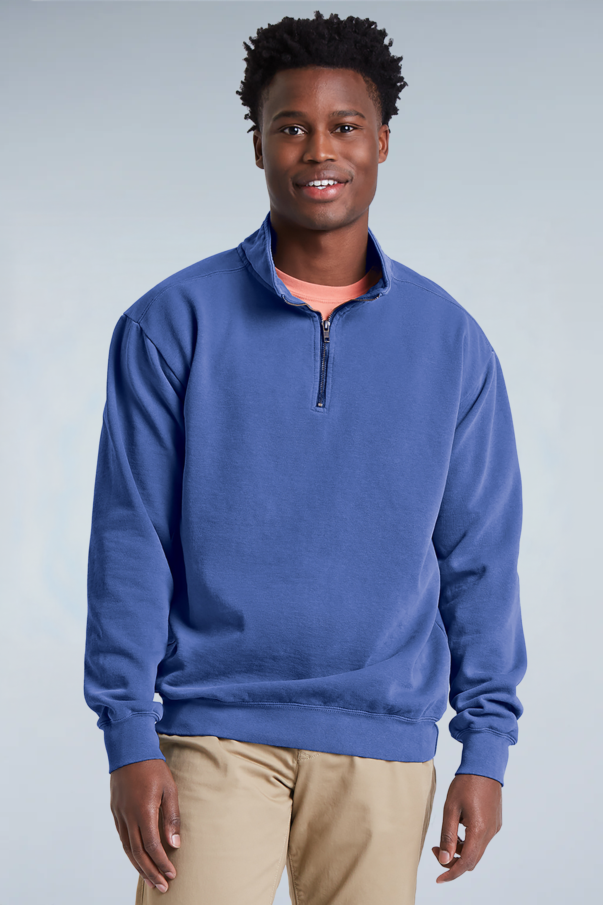Unisex Garment-Dyed Quarter-Zip Sweatshirt