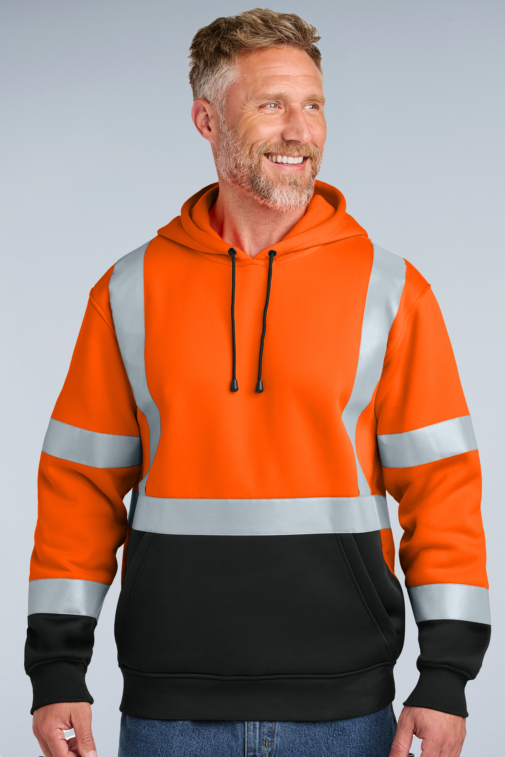 CornerStone® ANSI 107 Class 3 Heavy-Duty Fleece Pullover Hoodie | CSF301