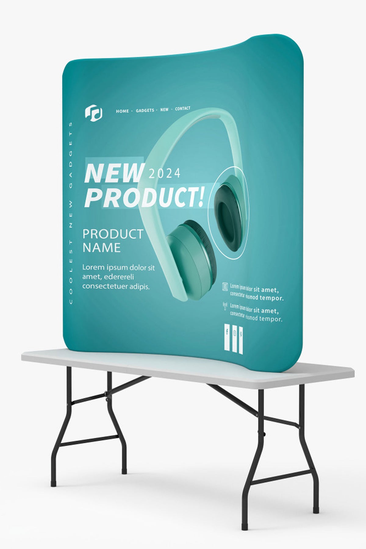 6ft Curve Tension Fabric Display | Trade Show Displays Made in the USA