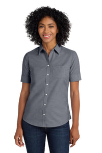 Port Authority ®  Women's Short Sleeve SuperPro ™  Oxford Shirt. L659