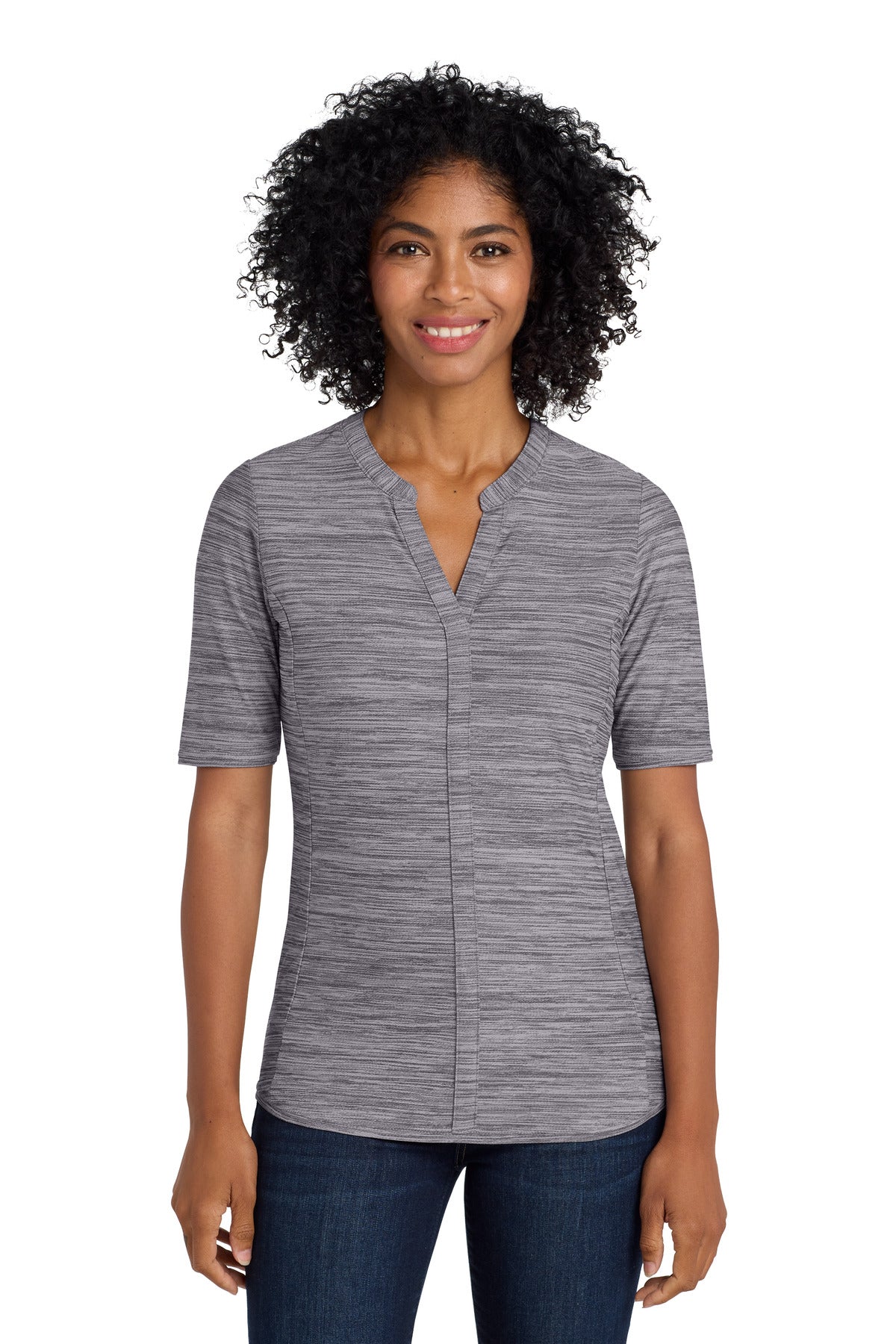 Port Authority  ®  Women's Stretch Heather Open Neck Top  LK583