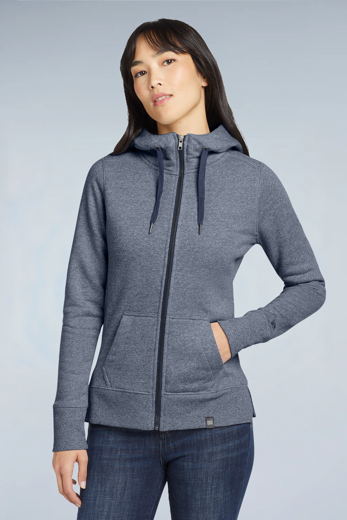 LNEA502 New Era® Women's French Terry Full-Zip Hoodie
