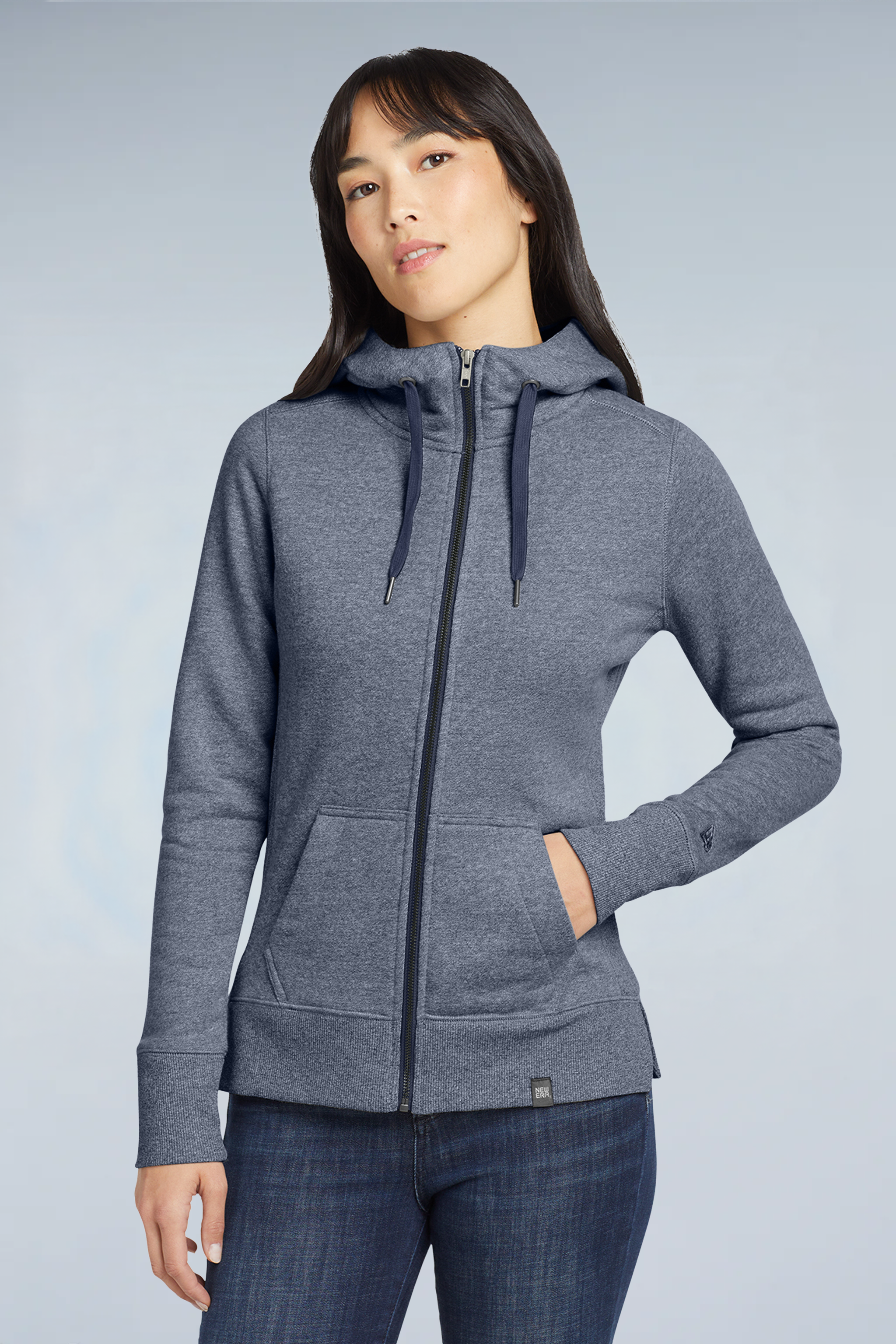 LNEA502 New Era® Women's French Terry Full-Zip Hoodie
