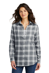 Port Authority ®  Women's Plaid Flannel Tunic . LW668