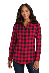 Port Authority ®  Women's Plaid Flannel Tunic . LW668