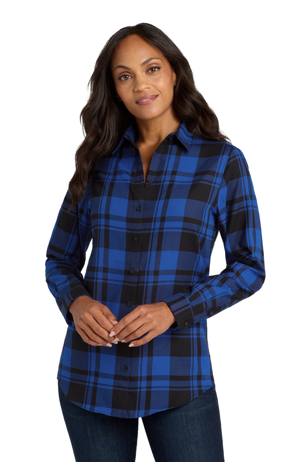 Port Authority ®  Women's Plaid Flannel Tunic . LW668