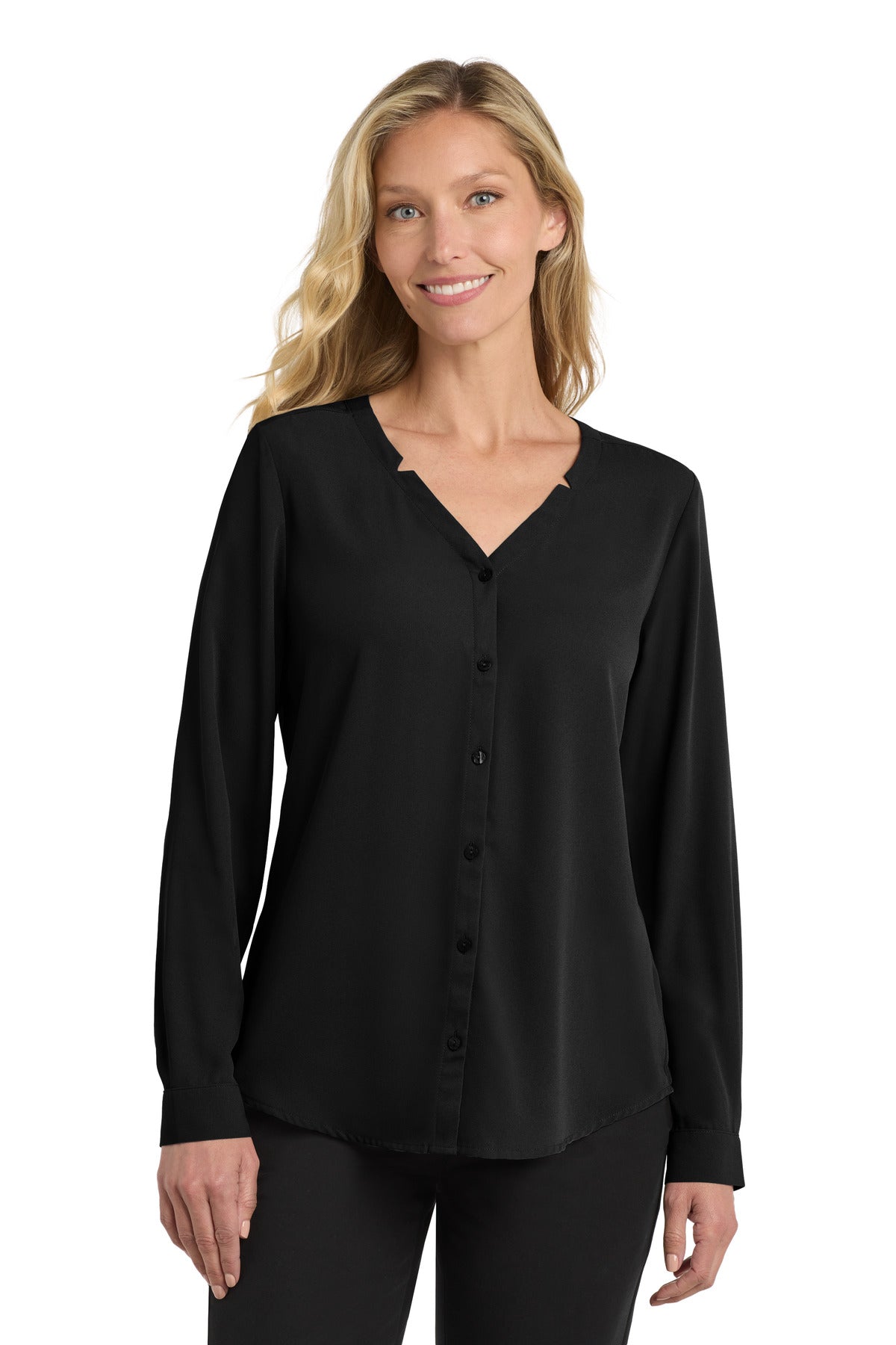 Port Authority ®  Women's Long Sleeve Button-Front Blouse. LW700