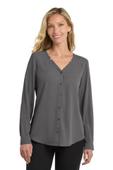 Port Authority ®  Women's Long Sleeve Button-Front Blouse. LW700