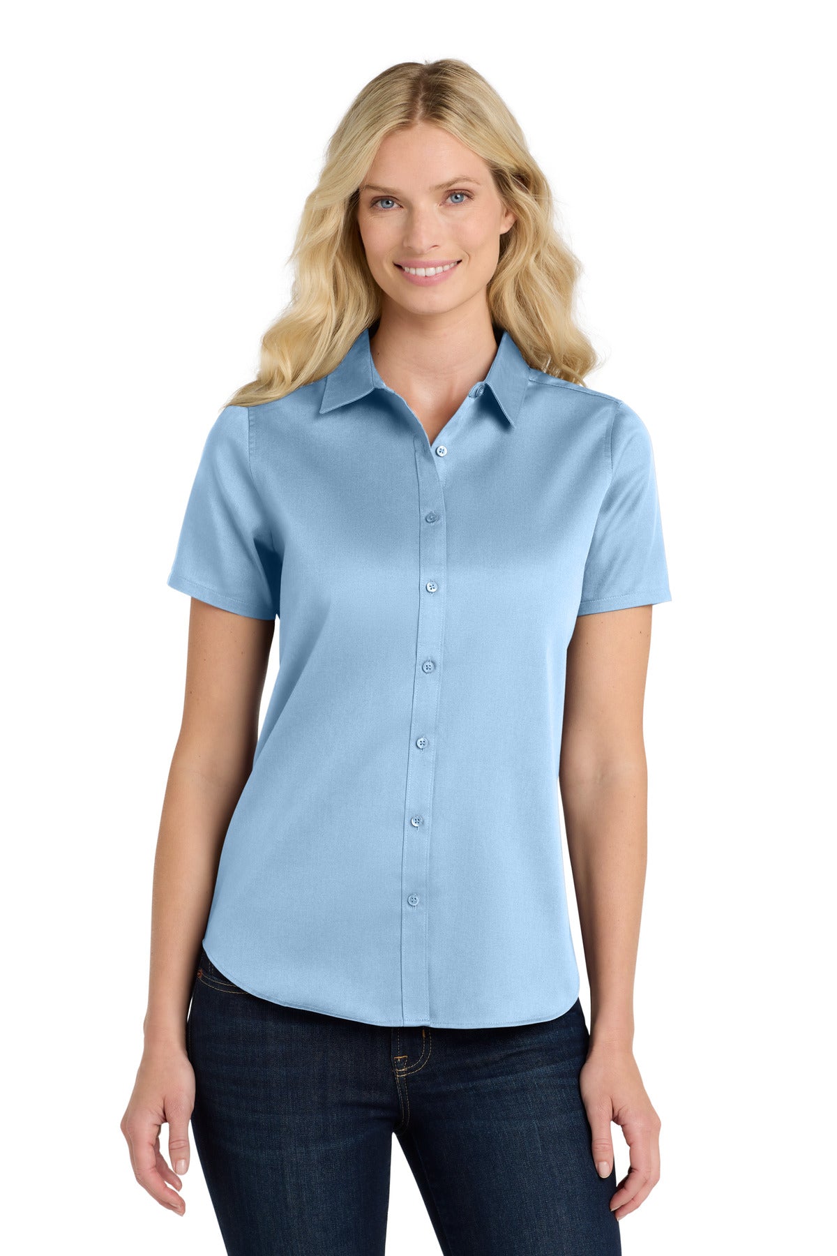 Port Authority ®  Women's Short Sleeve SuperPro React ™ Twill Shirt. LW809