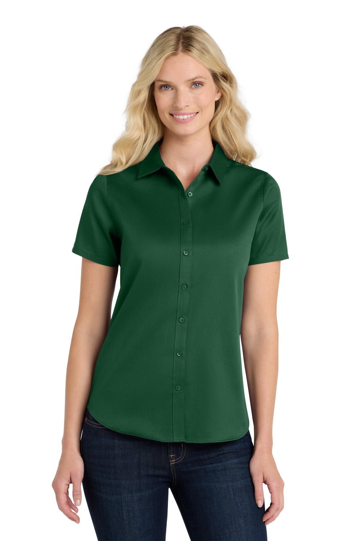 Port Authority ®  Women's Short Sleeve SuperPro React ™ Twill Shirt. LW809