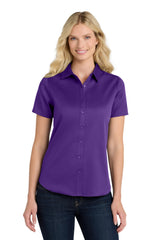 Port Authority ®  Women's Short Sleeve SuperPro React ™ Twill Shirt. LW809