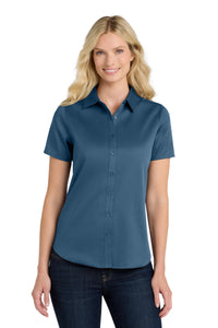 Port Authority ®  Women's Short Sleeve SuperPro React ™ Twill Shirt. LW809