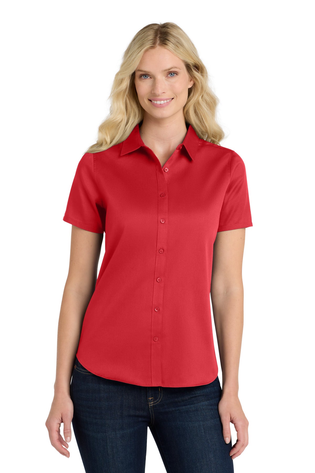 Port Authority ®  Women's Short Sleeve SuperPro React ™ Twill Shirt. LW809