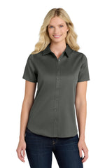 Port Authority ®  Women's Short Sleeve SuperPro React ™ Twill Shirt. LW809
