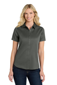 Port Authority ®  Women's Short Sleeve SuperPro React ™ Twill Shirt. LW809