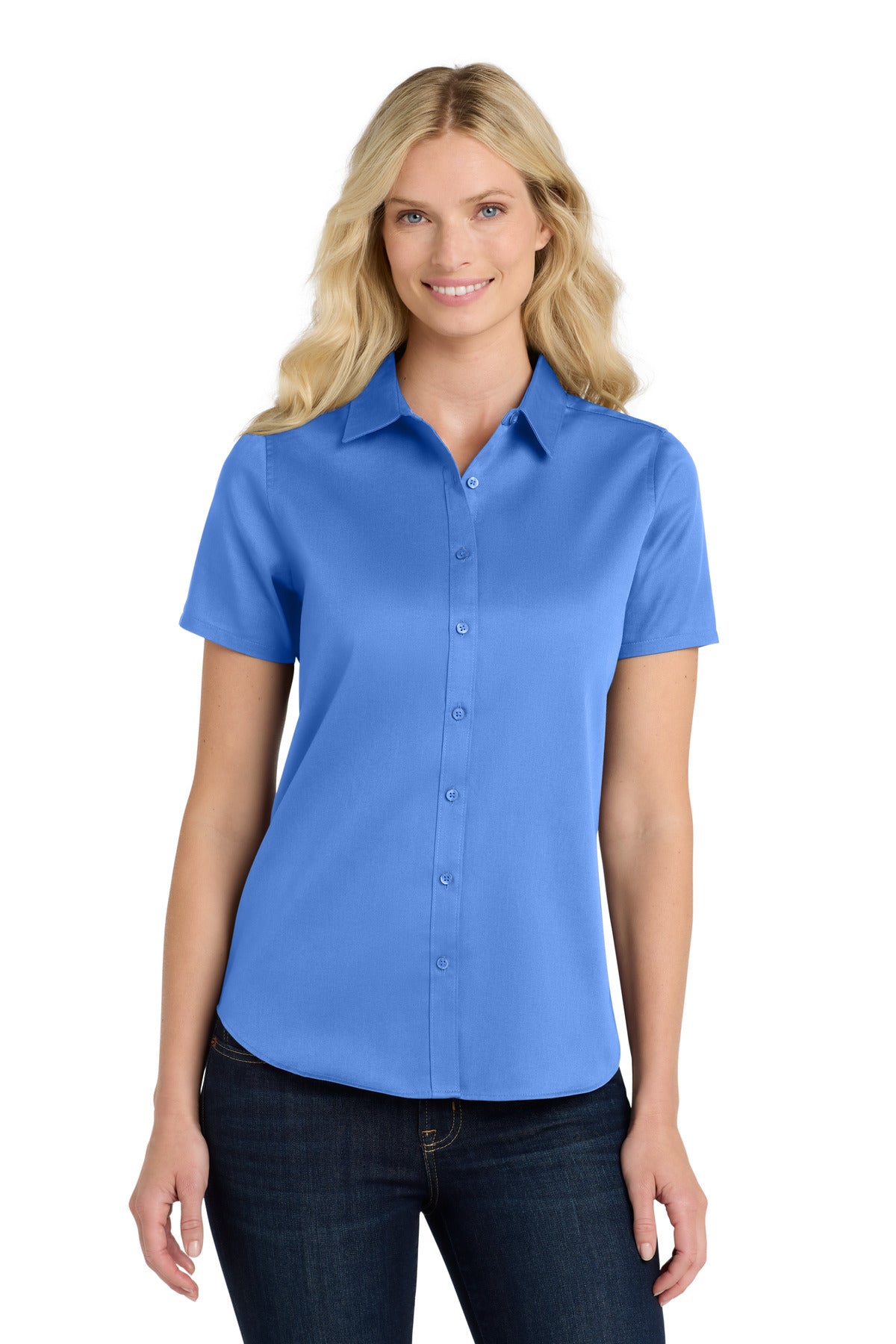 Port Authority ®  Women's Short Sleeve SuperPro React ™ Twill Shirt. LW809