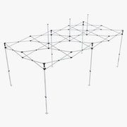 Expanded six-leg 10×20 aluminum tent frame