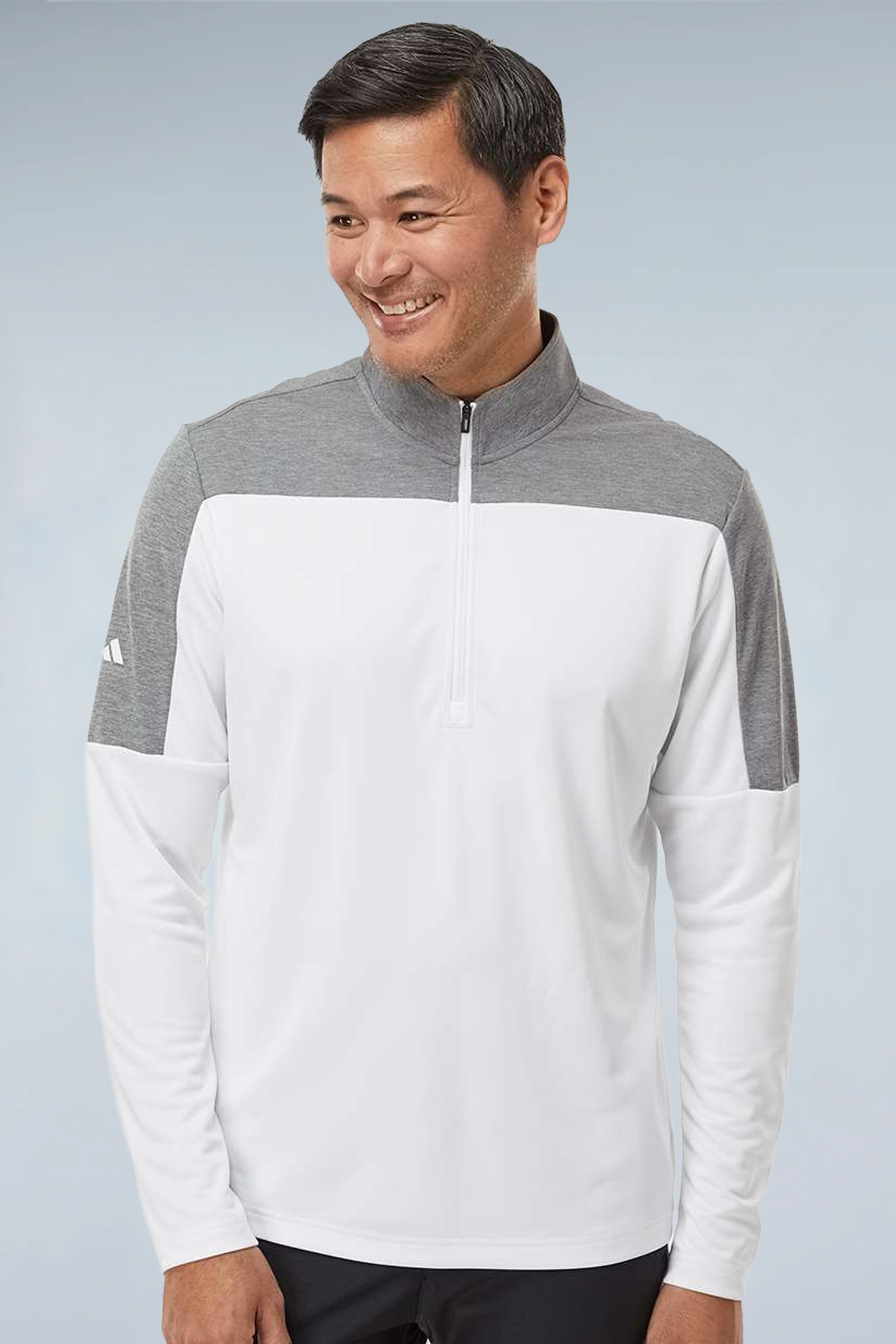 Adidas Men's Ultimate365 Lightweight Colorblocked Quarter-Zip Pullover A552