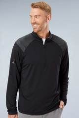 Adidas Men's Ultimate365 Lightweight Shoulder Stripe Quarter-Zip Pullover A520