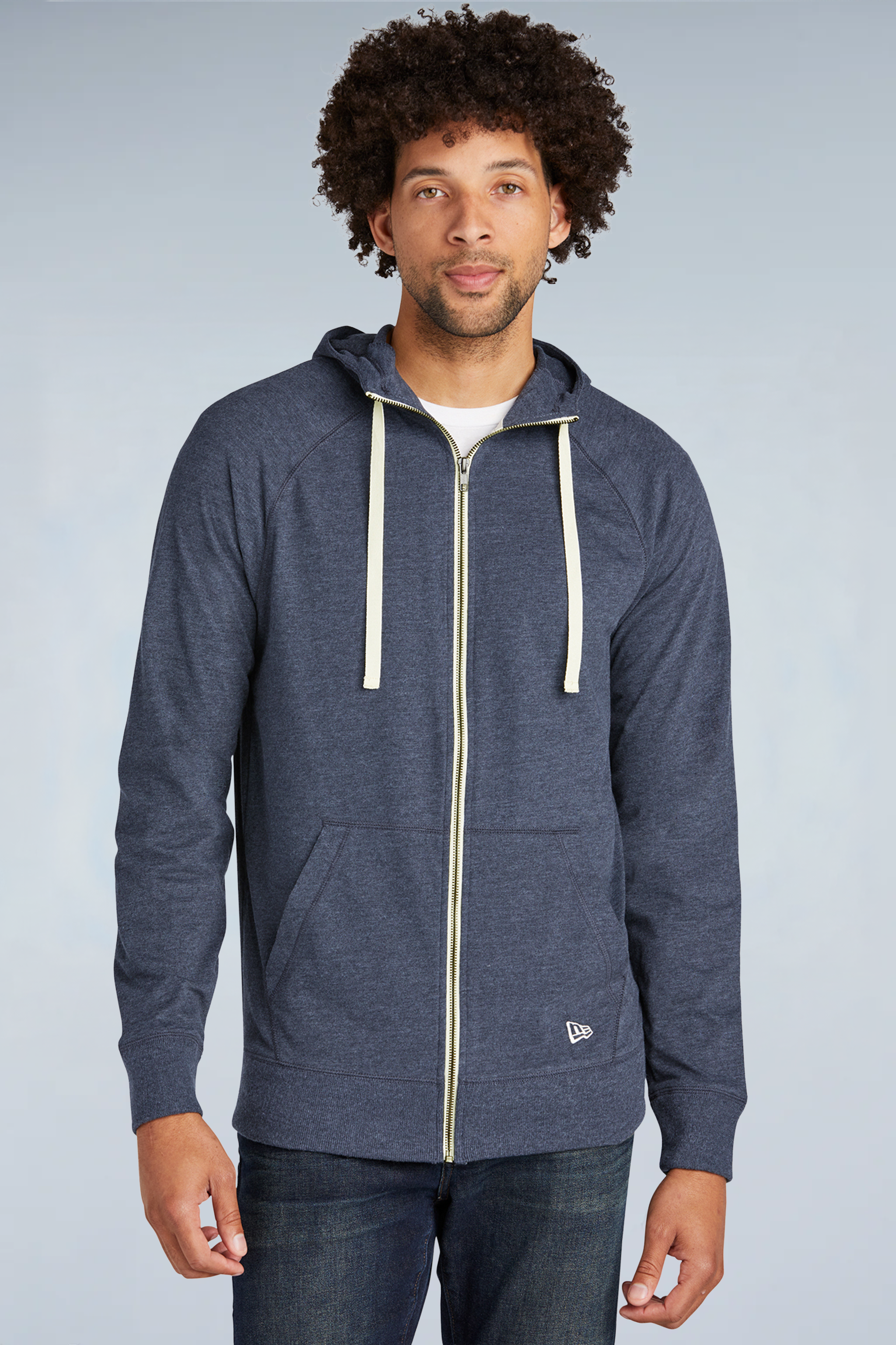 NEA122 New Era® Sueded Cotton Blend Full-Zip Hoodie