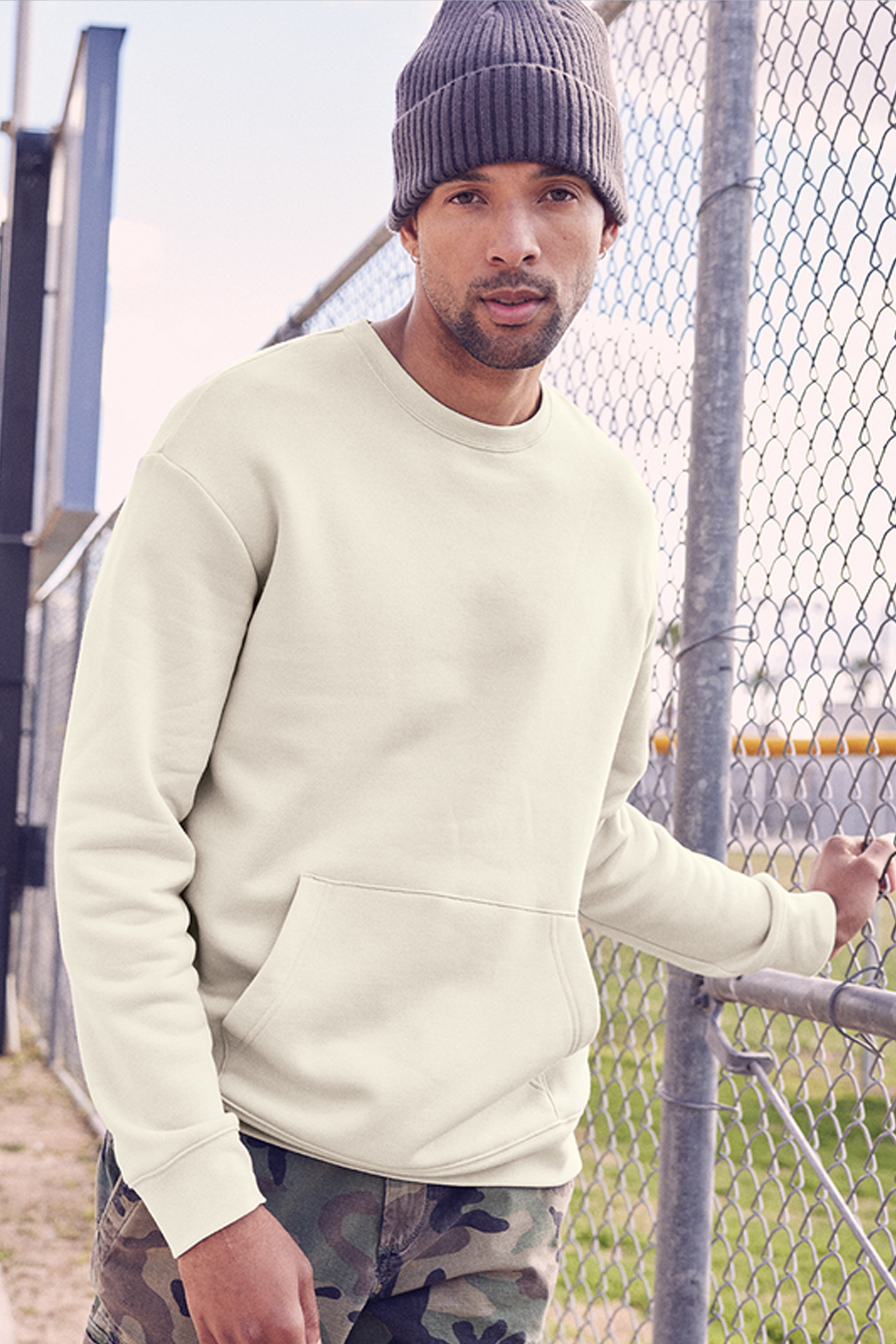 NEA527 New Era® Heritage Fleece Pocket Crew