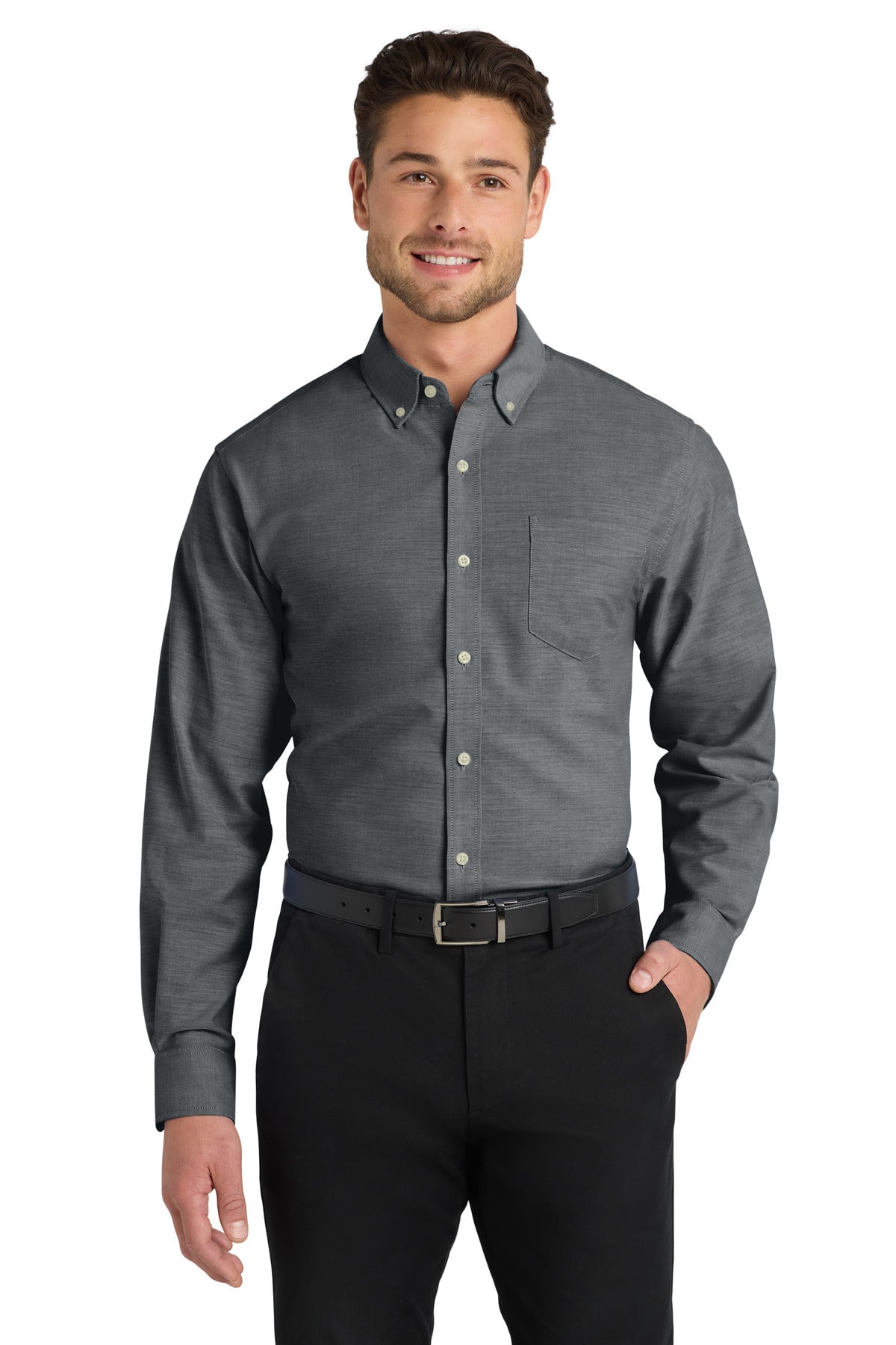 Port Authority  ®   Untucked Fit SuperPro  ™  Oxford  S651