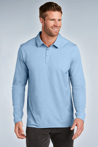 TravisMathew Oceanside Heather Long Sleeve Polo TM1MZ343