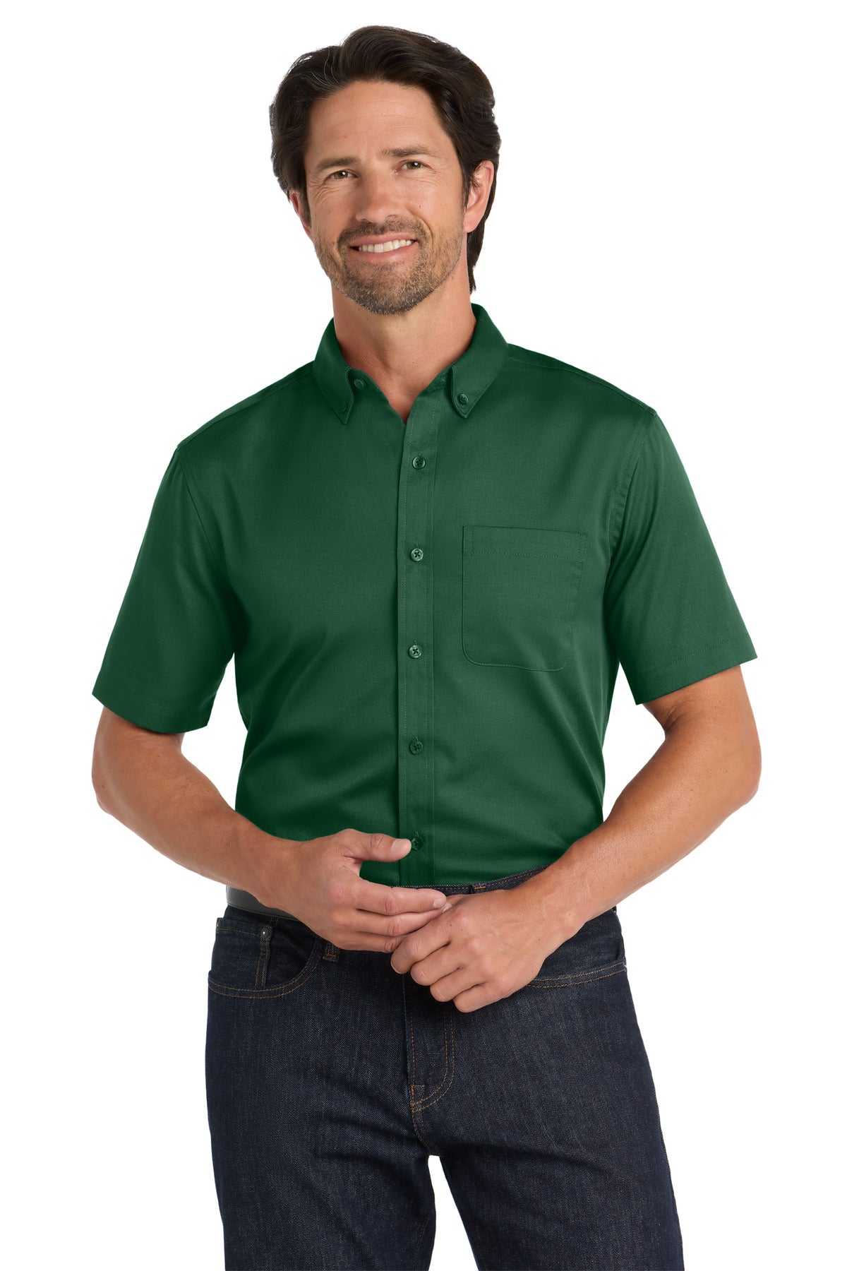 Port Authority ®  Short Sleeve SuperPro React ™  Twill Shirt. W809