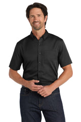 Port Authority ®  Short Sleeve SuperPro React ™  Twill Shirt. W809