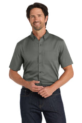 Port Authority ®  Short Sleeve SuperPro React ™  Twill Shirt. W809