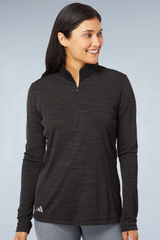 Adidas Women's Lightweight Mélange Quarter-Zip Pullover A476