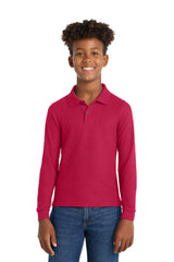 Port Authority ®  Youth Long Sleeve Silk Touch™ Polo.  Y500LS