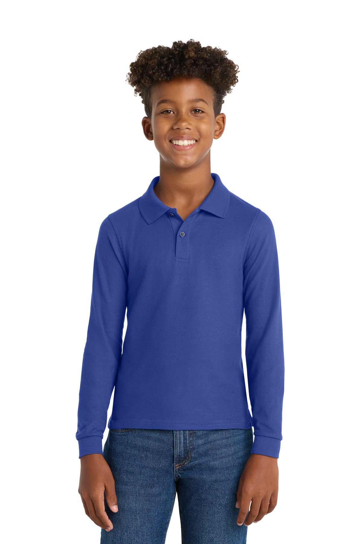 Port Authority ®  Youth Long Sleeve Silk Touch™ Polo.  Y500LS