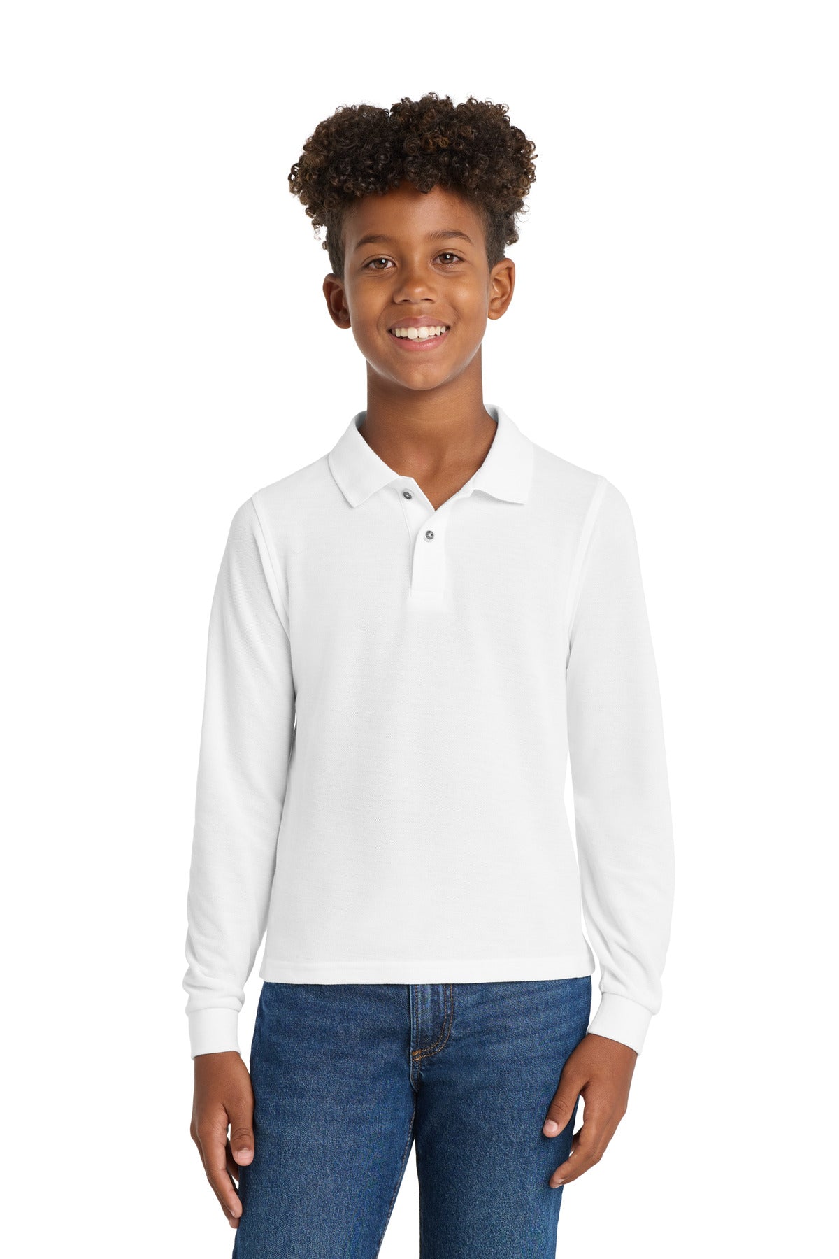 Port Authority ®  Youth Long Sleeve Silk Touch™ Polo.  Y500LS
