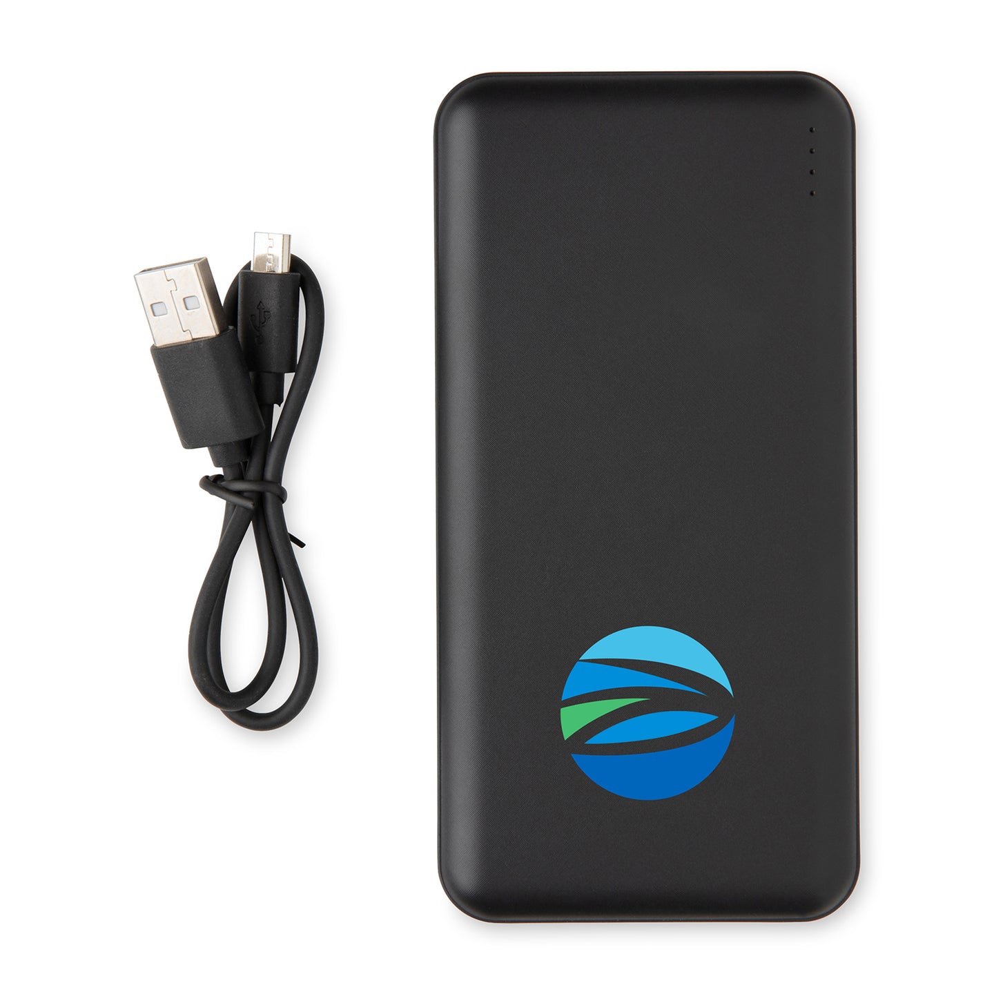 High Density 10.000 mAh Pocket Powerbank - Black | Custom Branded | Lemon Print