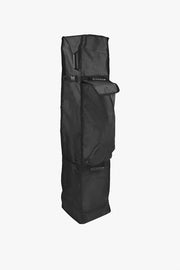 Black canopy tent carrying case with wheels and handles