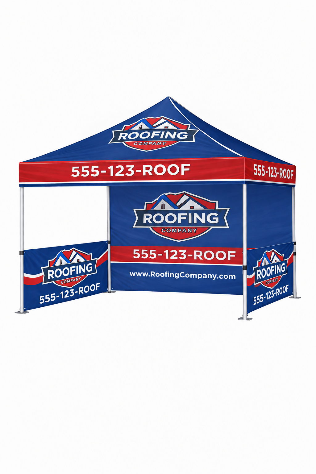10x10 Canopy Tent Kit with Full Wall and Half Walls