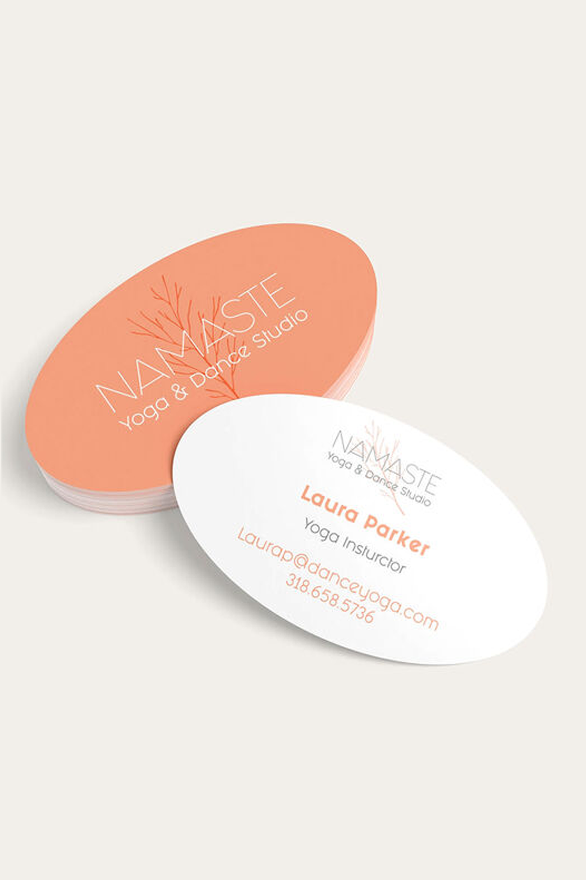 Oval Business Cards
